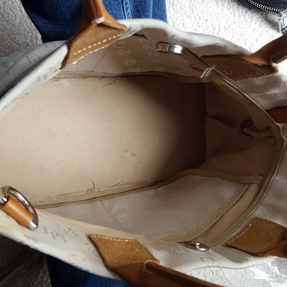 Dooney and Burke Fabric tote with tassels !! - Picture 5 of 7